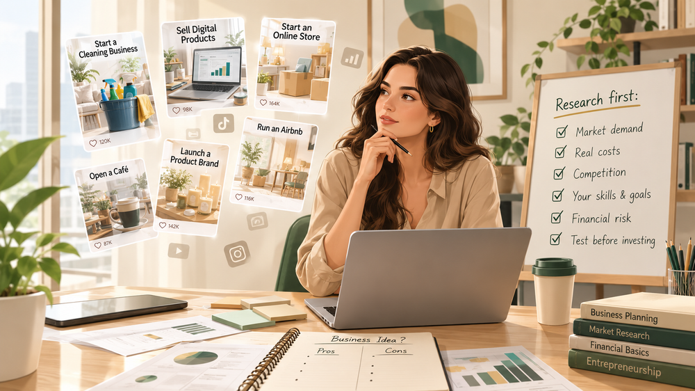 Don’t Start a Business Just Because Social Media Says It Will Work: What to Do Instead?