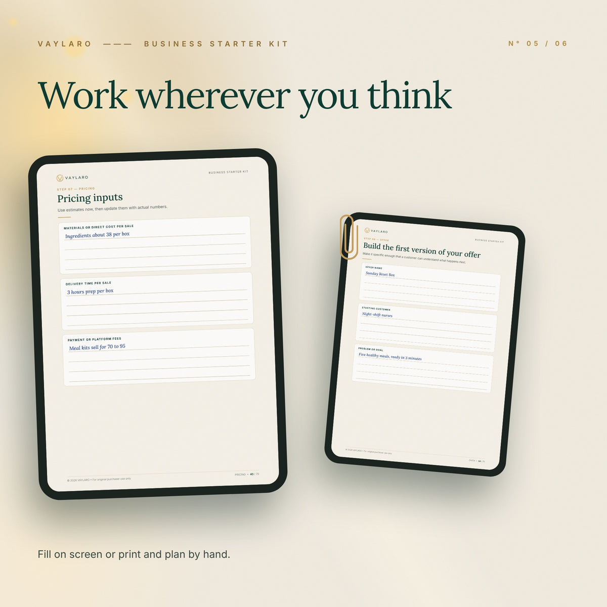 Business Starter Kit – iPad and phone