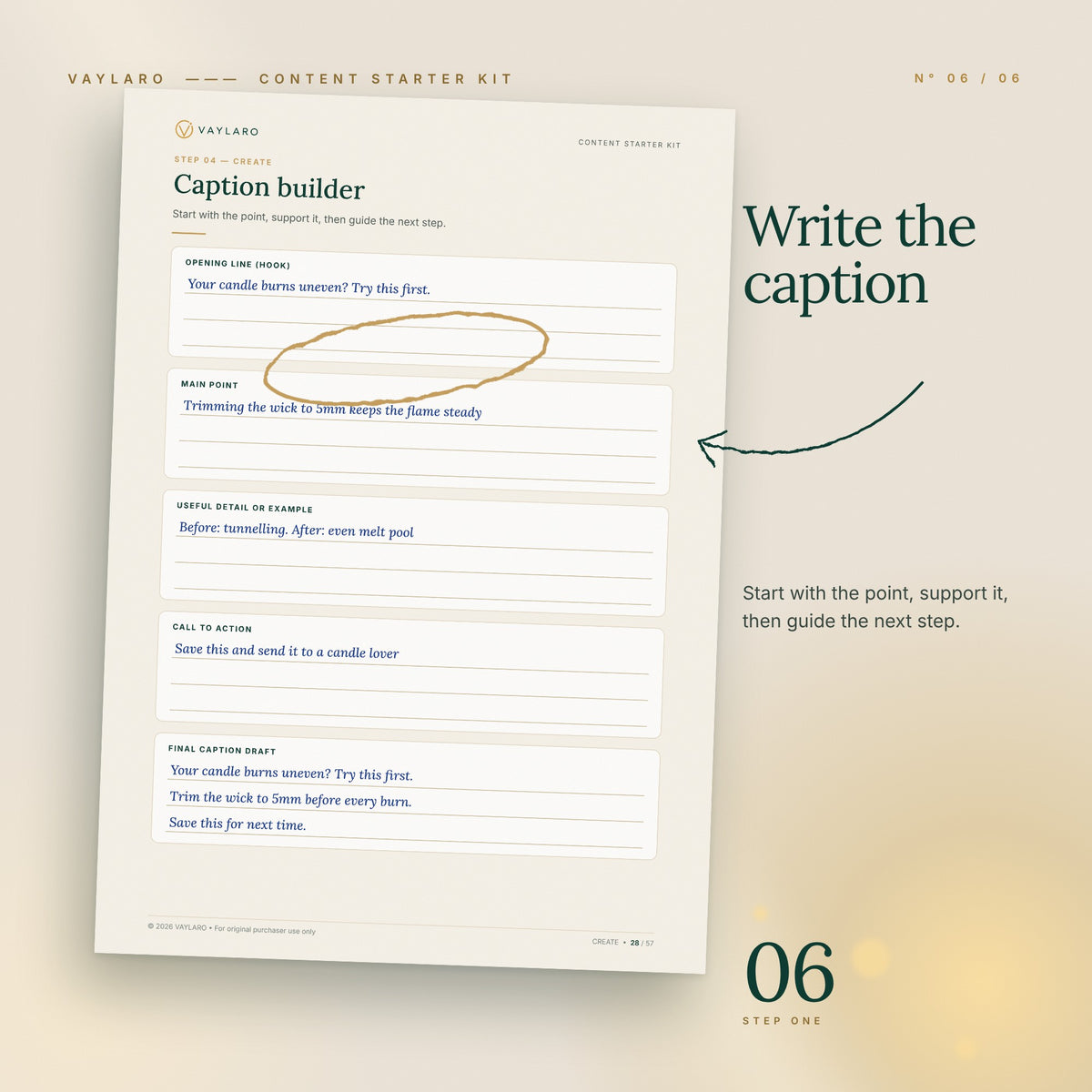 Content Starter Kit – caption builder