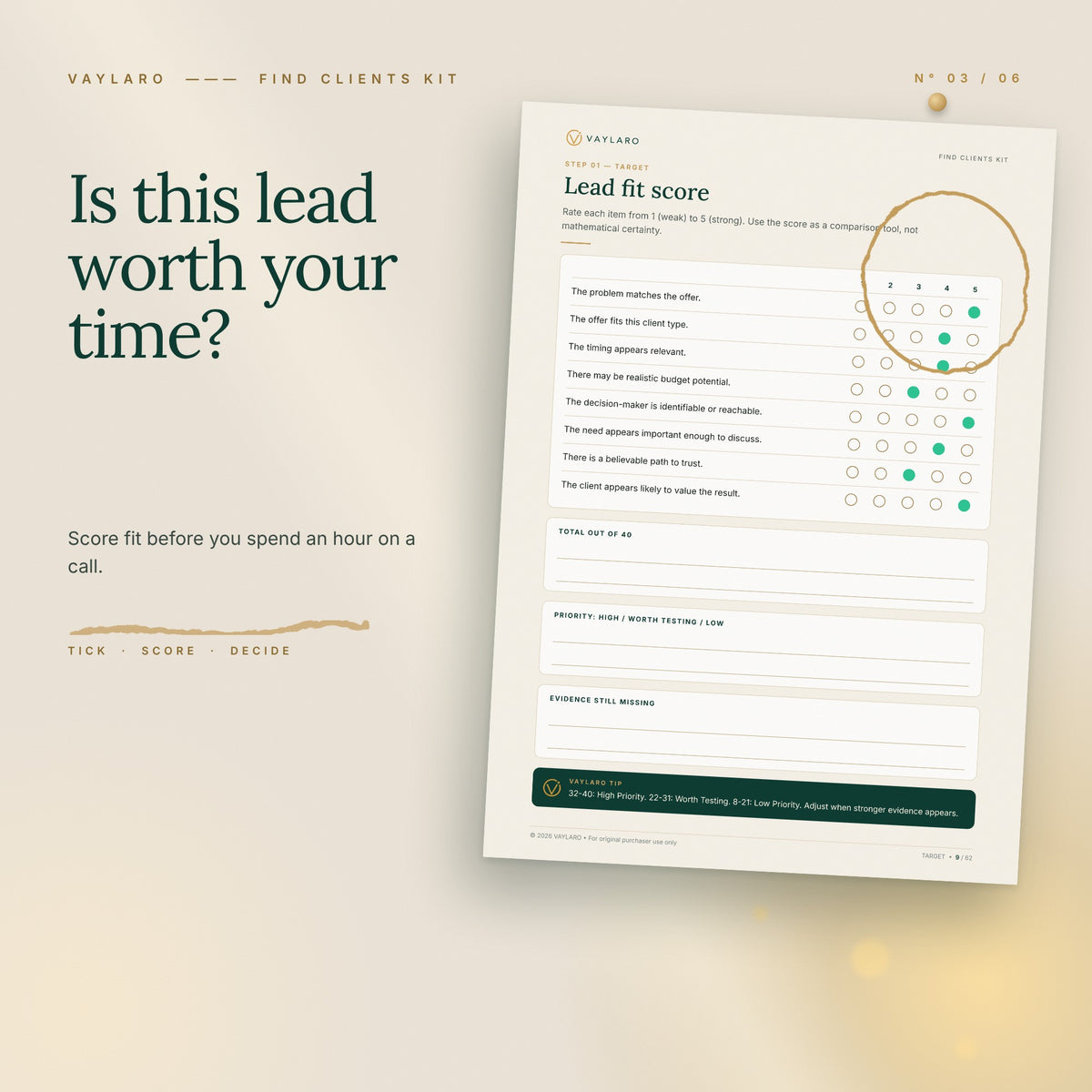 Find Clients Kit – lead fit score