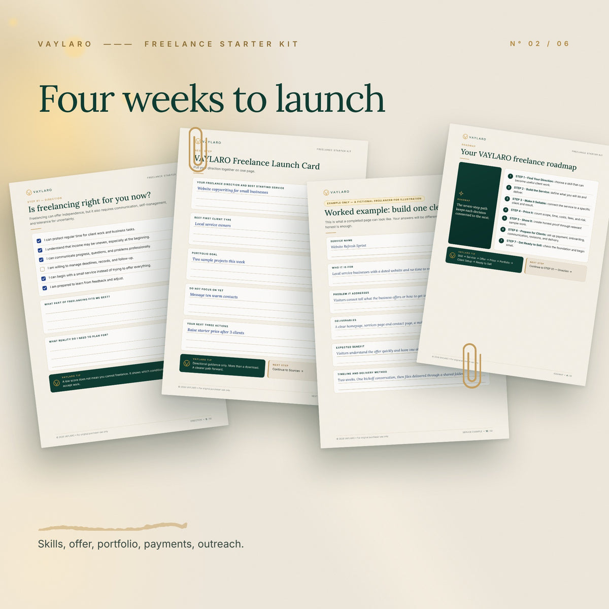 Freelance Starter Kit – four weeks to launch