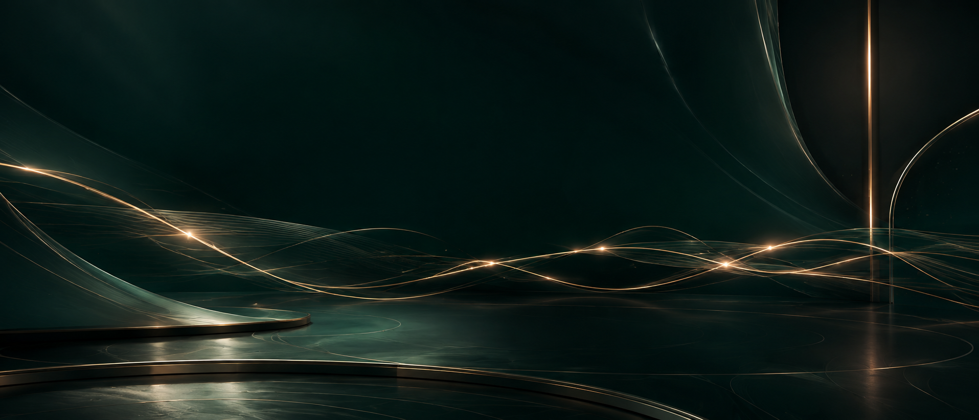 Gold digital signals connecting content, audiences, VAYLARO and customers